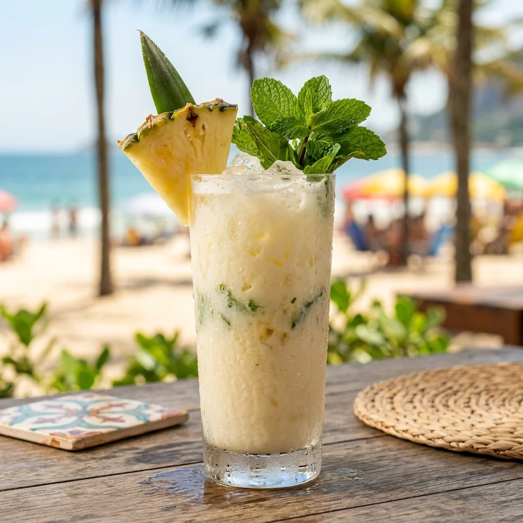 Batida de Abacaxi com Hortelã: Refresco Tropical em Segundos