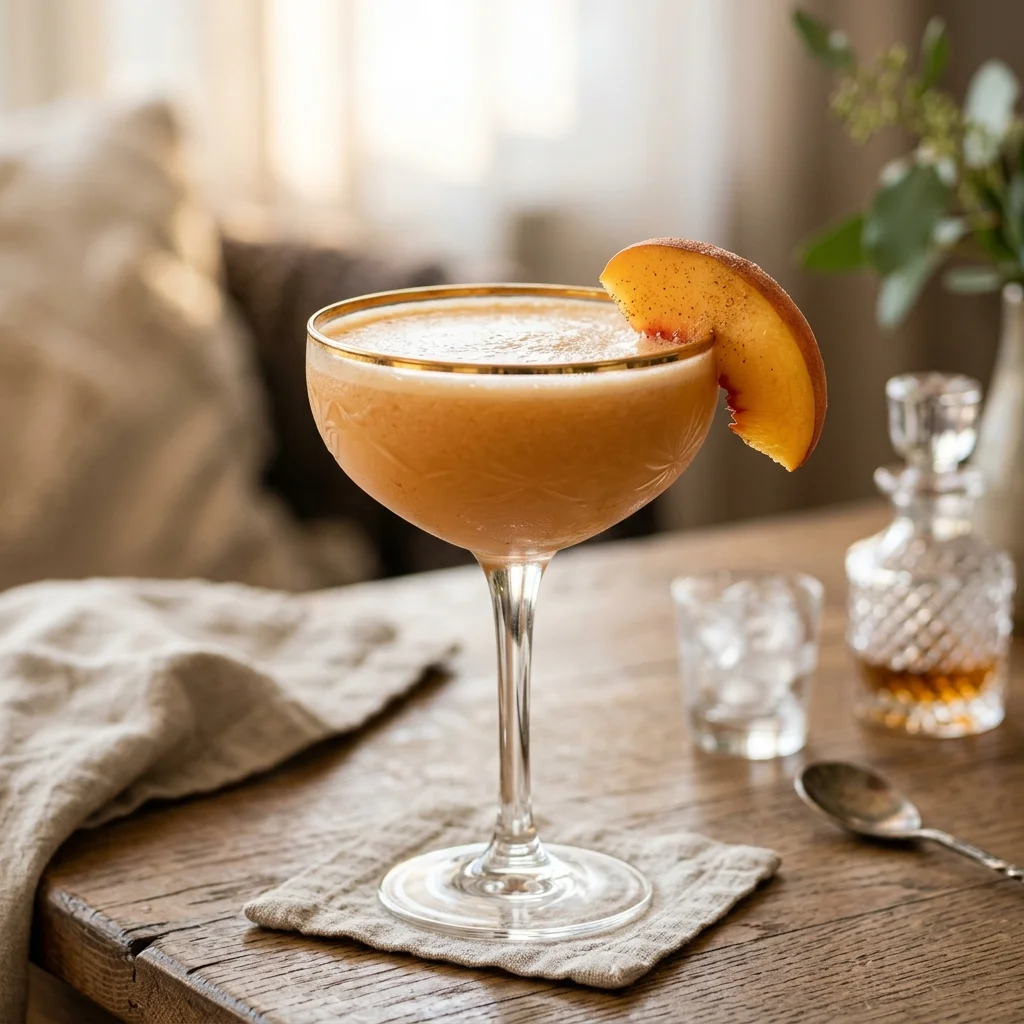 Batida de Pêssego Cremosa com Vodka: Sabor Aveludado