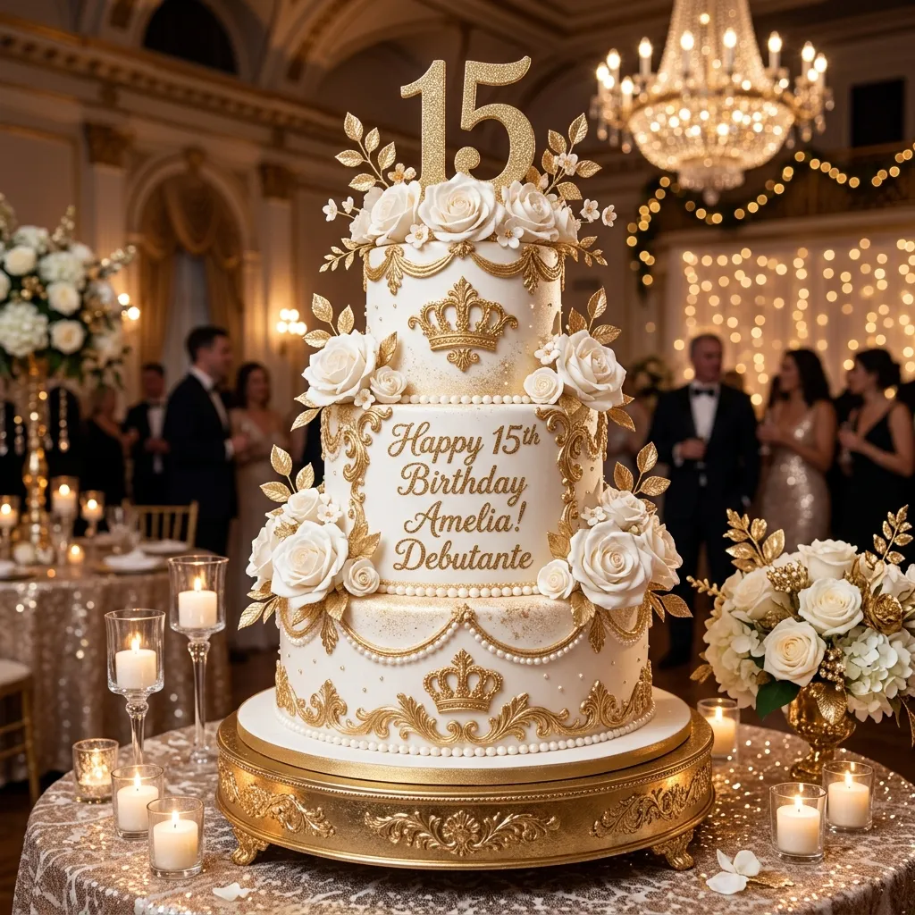 Bolo de Aniversário de 15 Anos