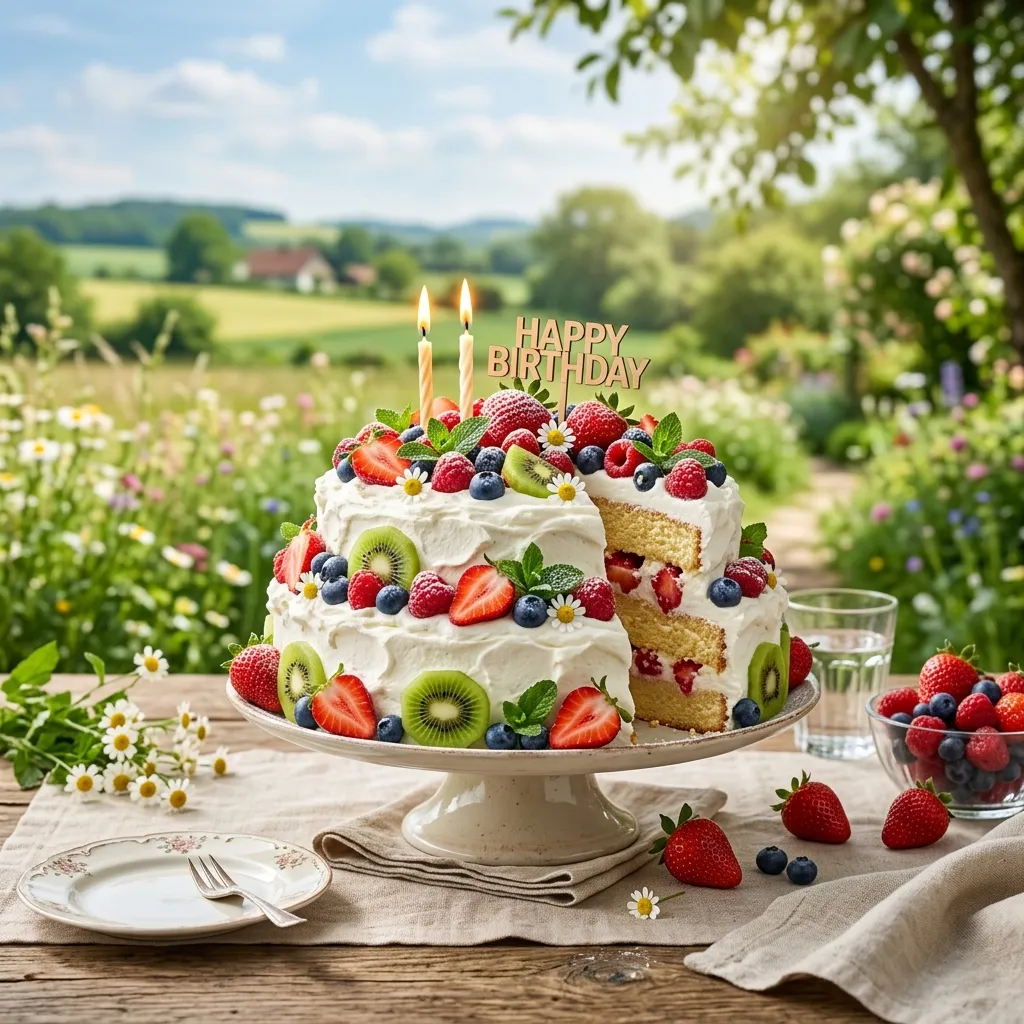 Bolo de Frutas e Chantilly: Frescor na Sua Mesa