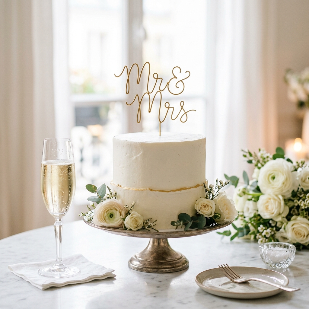 Bolo de Casamento no Civil e Simples: Charme Intimista