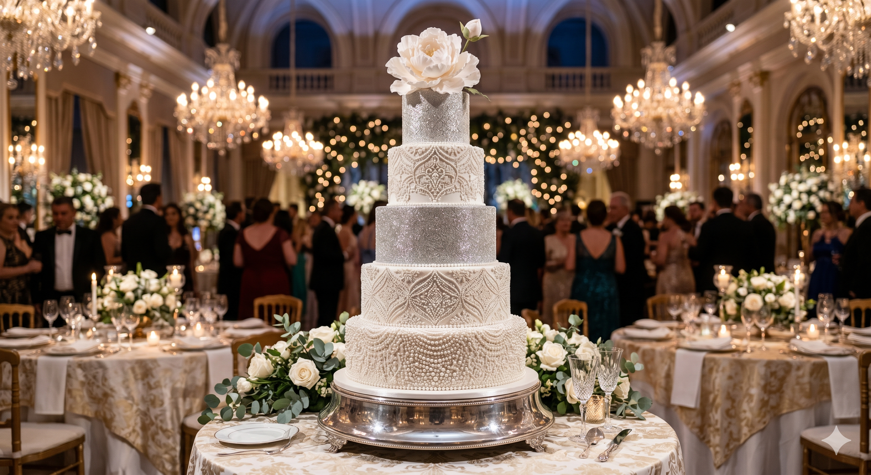 Bolo de Casamento Glamuroso do Mestre