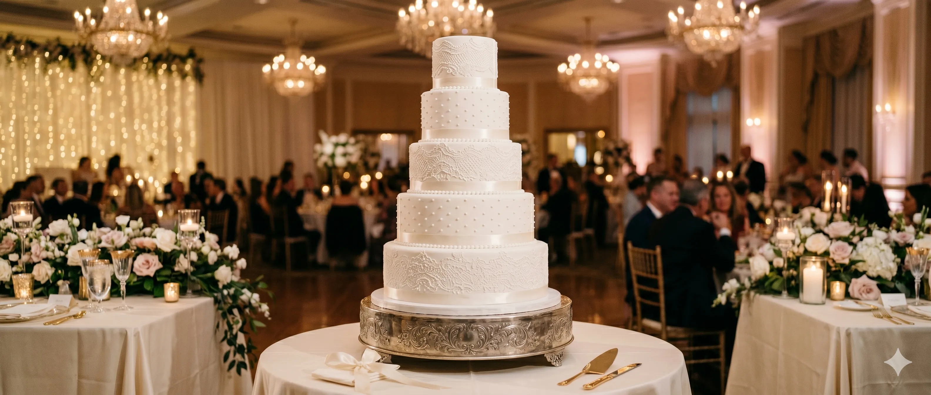 Bolo de Casamento Branco Chique do Mestre