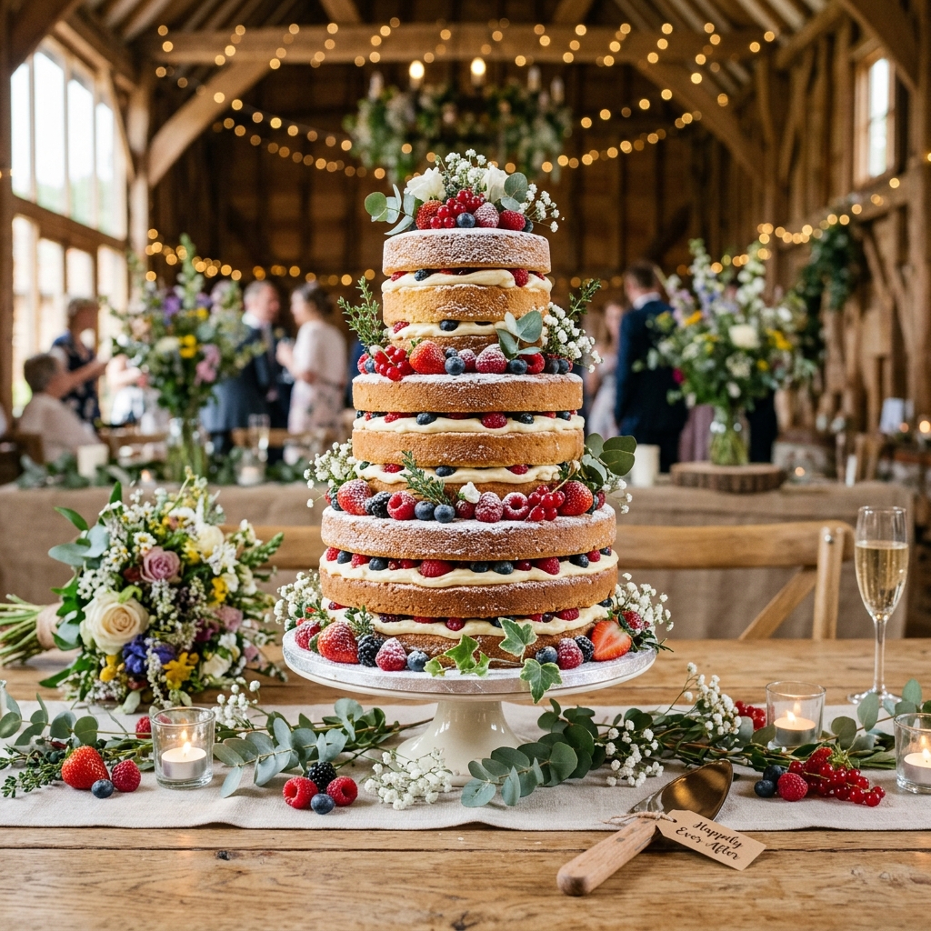 Bolo de Casamento Rústico Naked Cake do Mestre