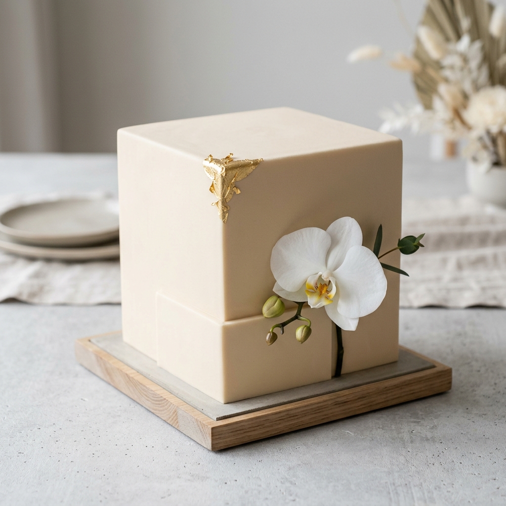 Bolo de Casamento Quadrado Tendência do Mestre