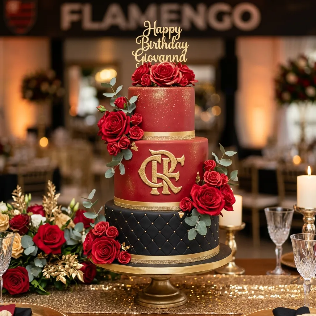 Bolo do Flamengo Feminino: Elegância Rubro-Negra