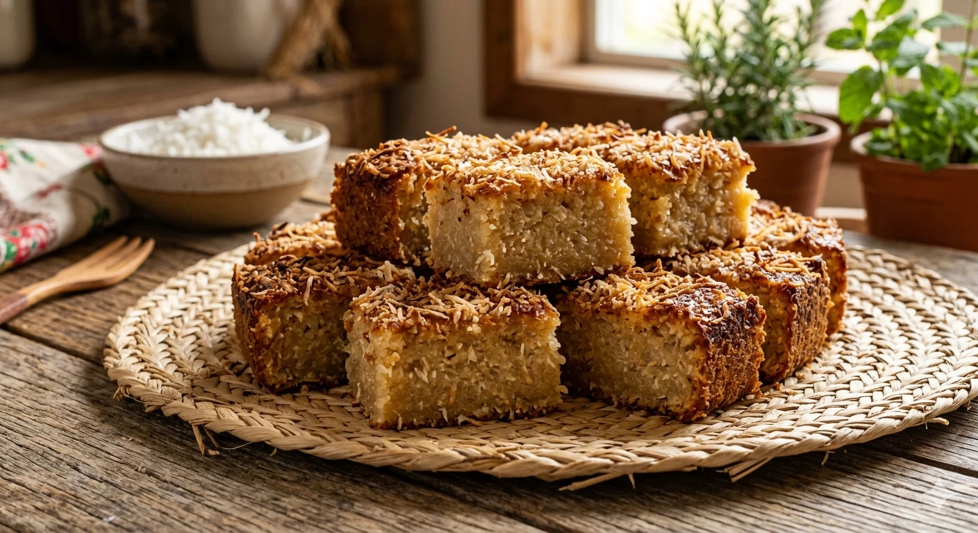 Bolo de Mandioca Crua com Coco do Mestre Bololo