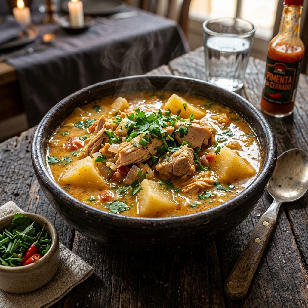 Caldo de Pinto: O Caldo de Frango com Mandioca que é Sucesso no Frio