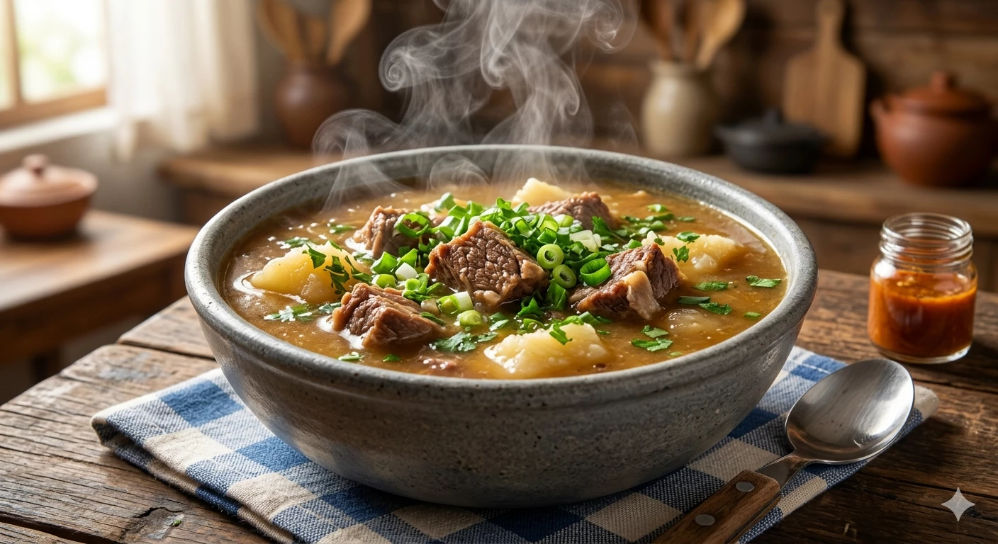 Caldo de Mandioca com Costela do Mestre Bololo
