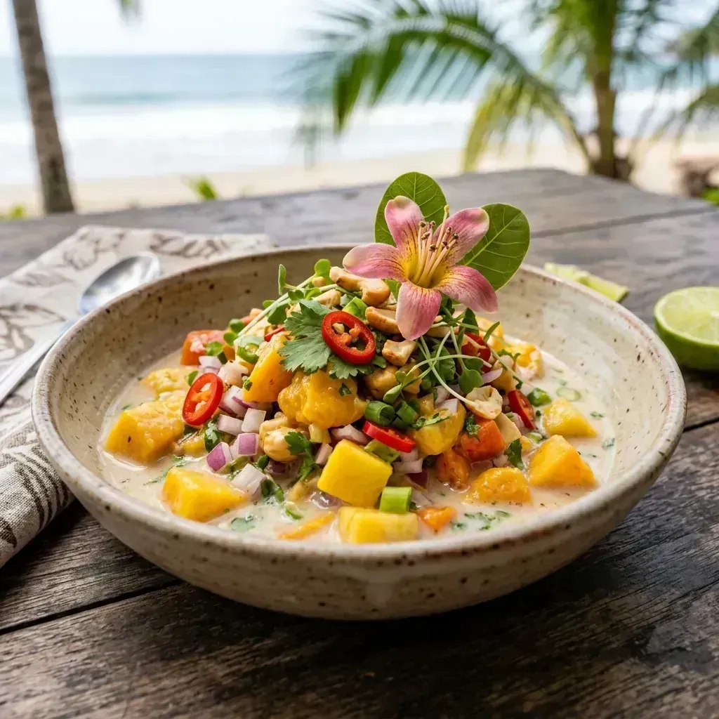 Ceviche de Coco Verde Gourmet do Bololo