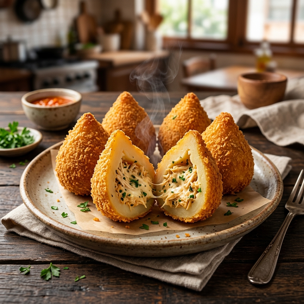 Coxinha de Frango Profissional: A Massa de Batata que Derrete