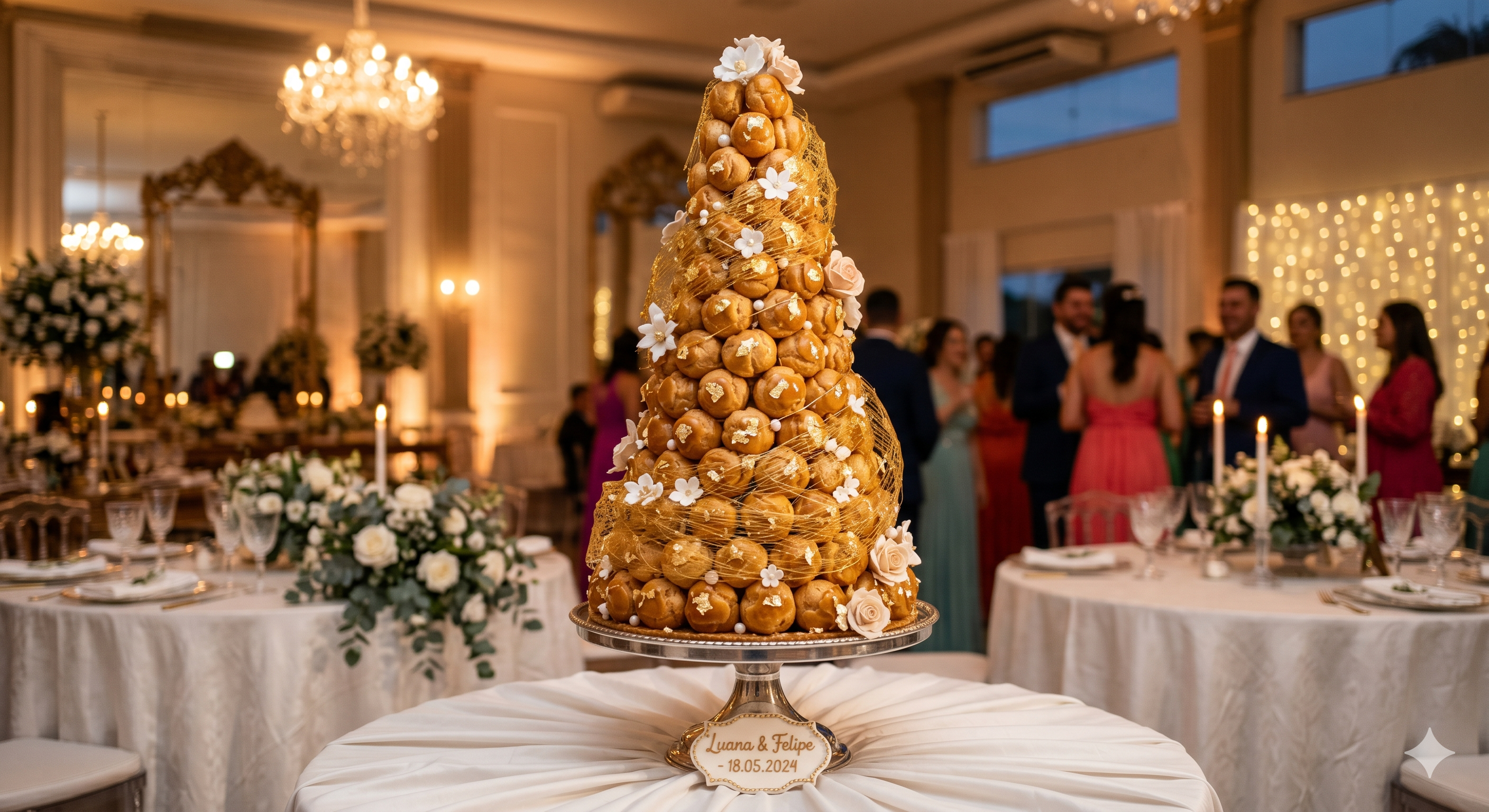Bolo Croquembouche para Casamento Luxuoso do Mestre