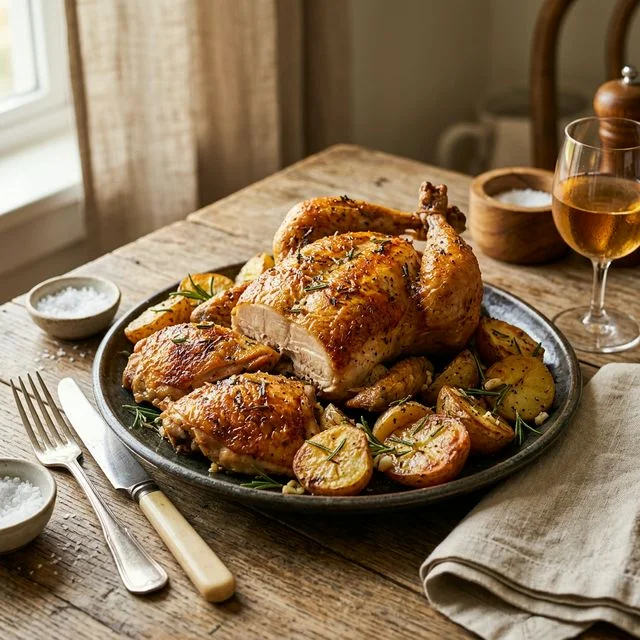 Frango Assado com Batatas