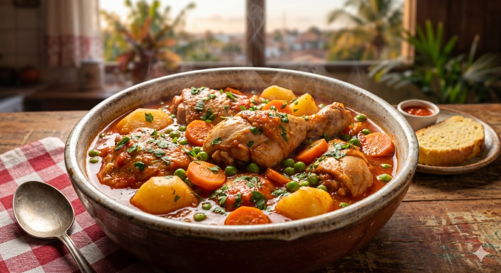 como fazer frango cozido do Mestre Bololo