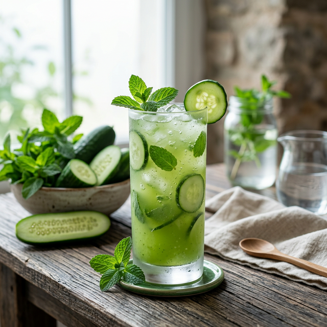 Hortelã Calmante: Pepino e Hortelã Fresca