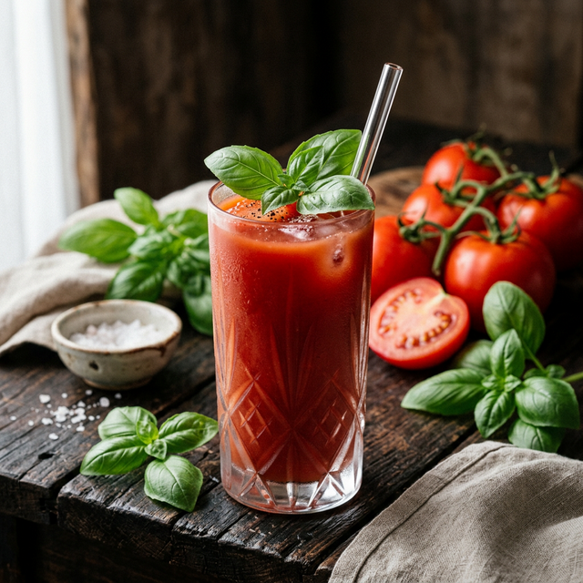 Licopeno Total: Suco de Tomate com Manjericão