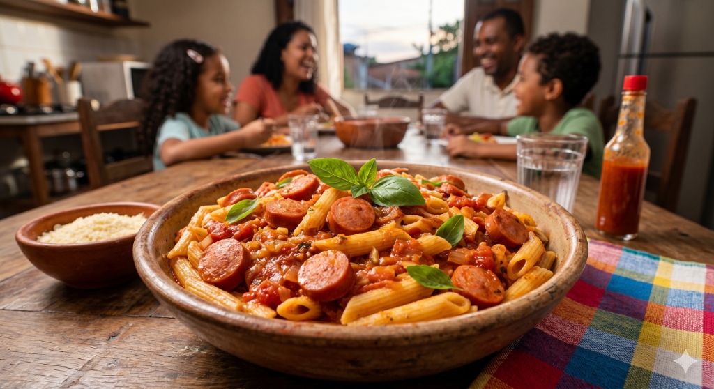 Macarrão com Salsicha do Bololo
