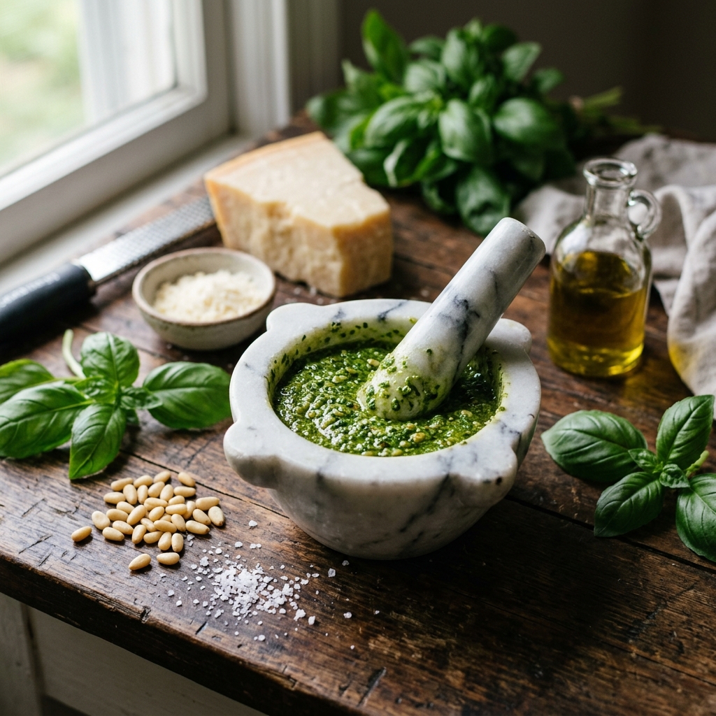 Molho pesto receita do Mestre Bololo