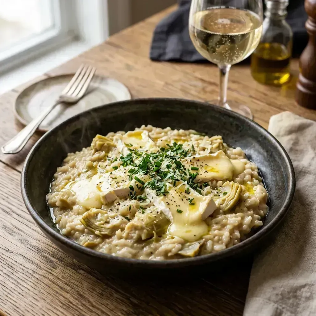 Risoto de Alcachofra com Brie Gourmet do Bololo
