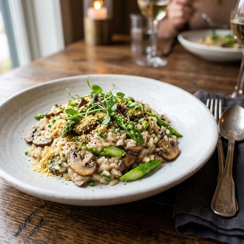 Risoto de Cogumelos e Aspargos do Bololo