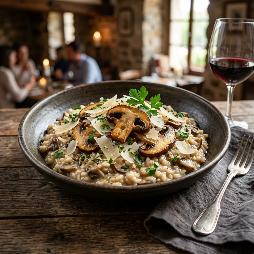 Risoto de Funghi Secchi: Elegância e Sabor Profundo