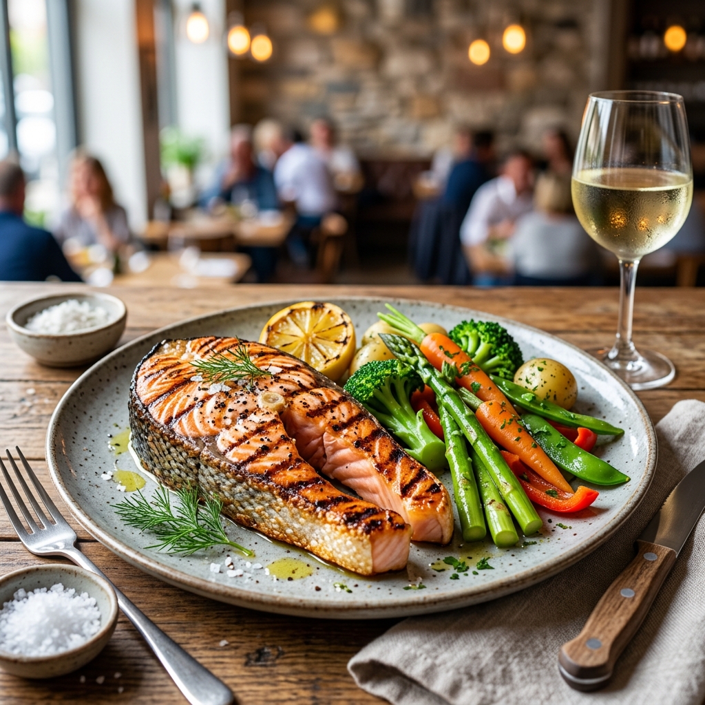 Salmão grelhado do Mestre Bololo